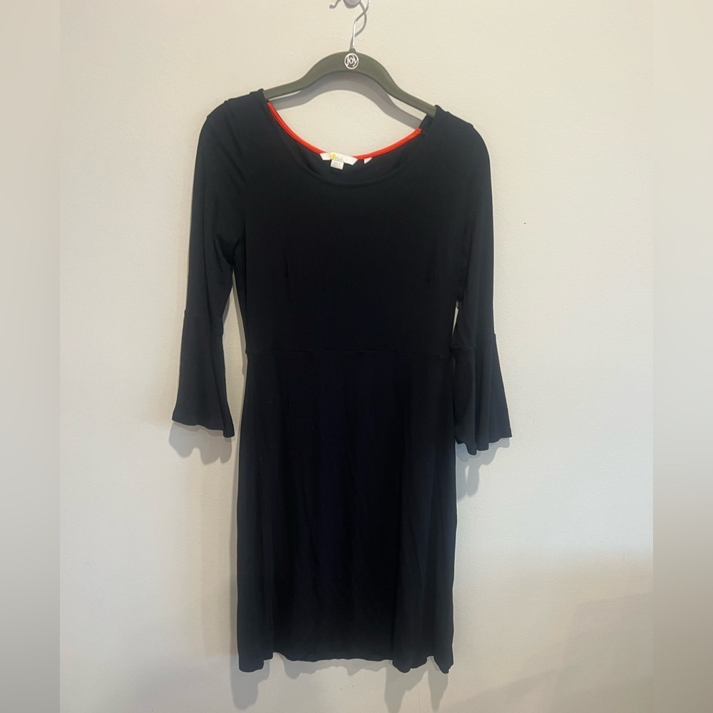 Boden Miriam Black Jersey Scoop Neck Casual Tunic Dress Size 6